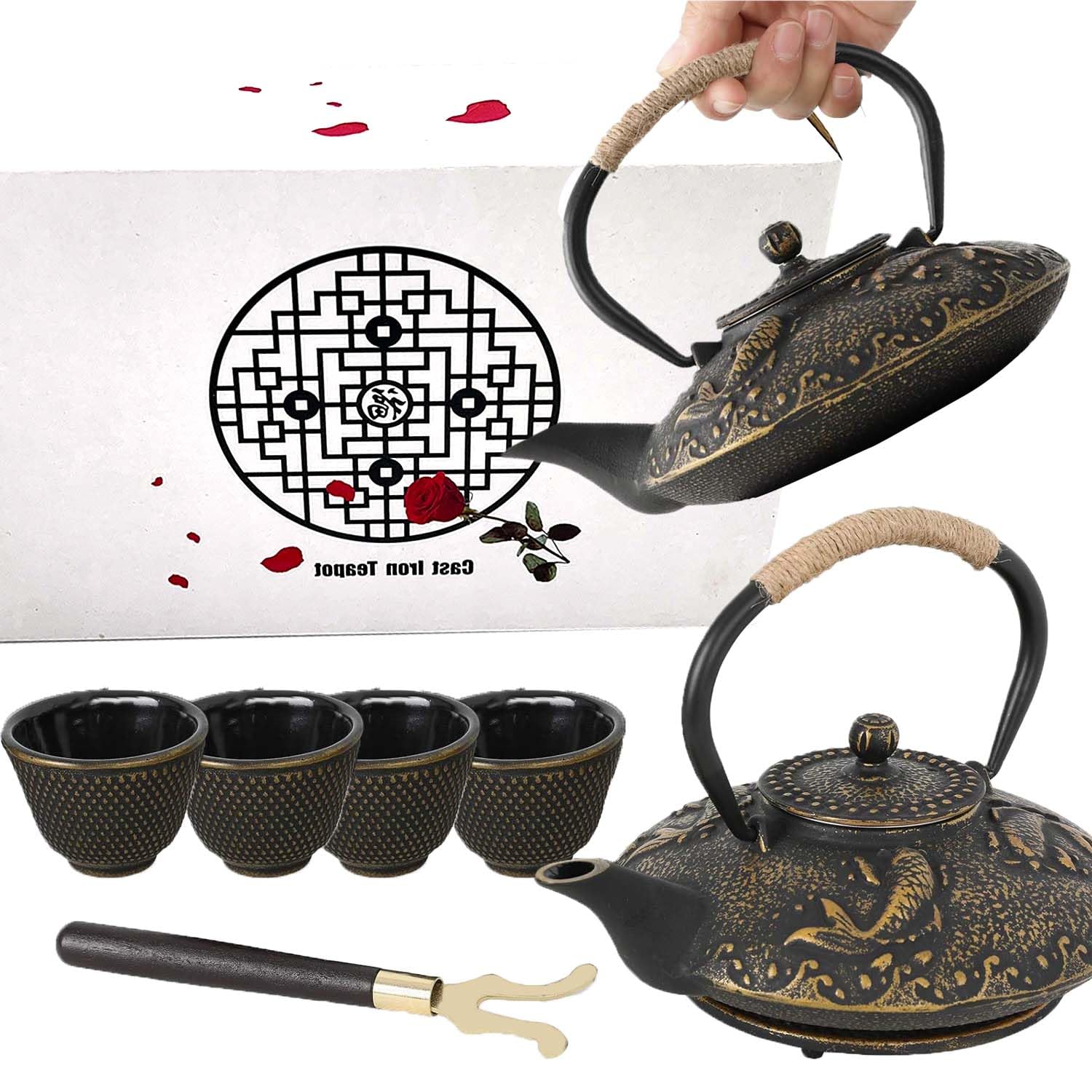 Amazon | 日本製鋳鉄ティーポット、茶こし付き。 | BLSCC | ティーポット